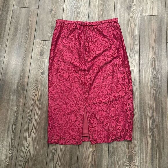 Azazie Skirt Women's Size A16 Pink Lace100% Polyester Floral Back - Picture 3 of 8
